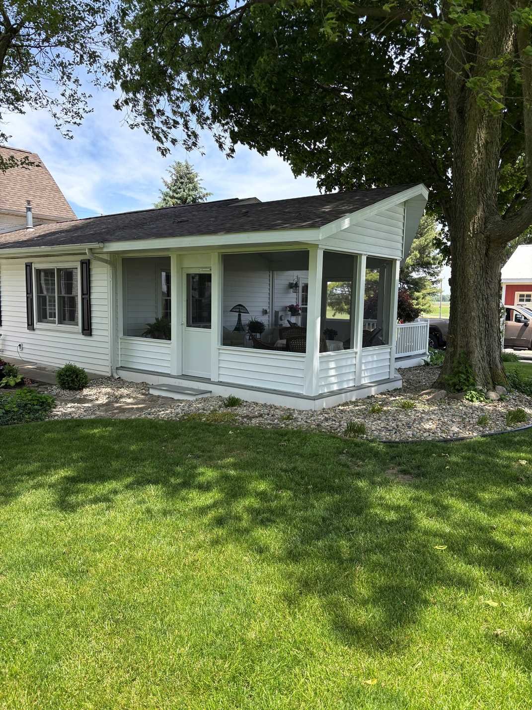Finished custom home exterior representing construction services in Milford Indiana