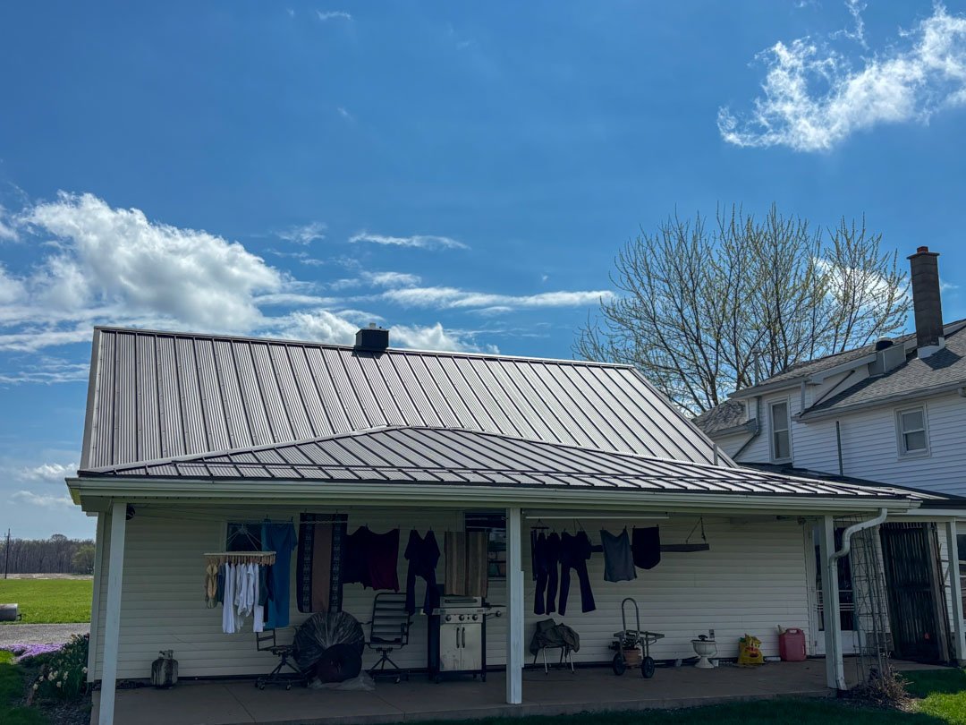 Metal roofing project completed by Kauffman Builder